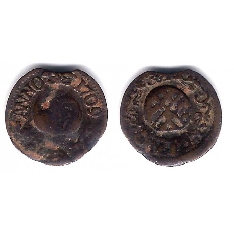 Carlos III (Arch. Austria). 1709. Ardite (BC/BC+) Ceca de Barcelona OM
