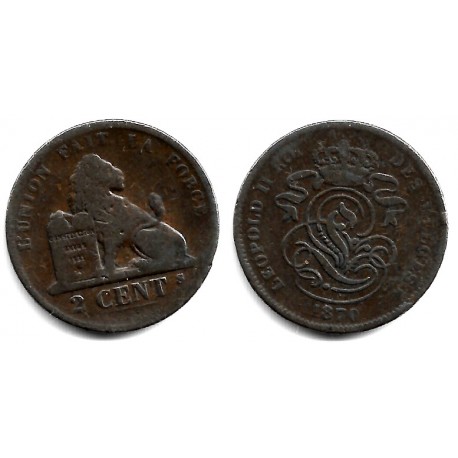 (35.1) Bélgica. 1870. 2 Centimes (BC)