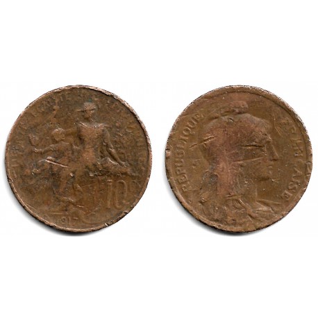 (843) Francia. 1917. 10 Centimes (RC)