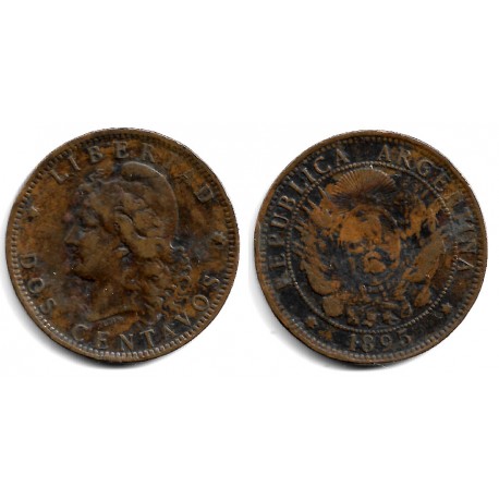 (33) Argentina. 1895. 2 Centavos (MBC)