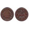 (446.2) India Británica. 1835. Quarter Anna (MBC) Bombay 25,2mm