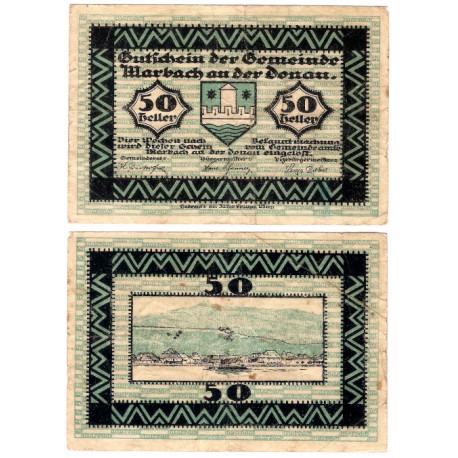 Marbach an der Donau (Baja Austria). 1920. 50 Heller (MBC)