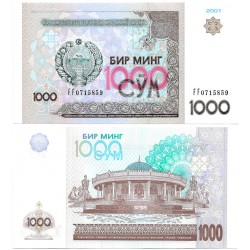 (82) Uzbekistán. 2001. 1000 Som (SC)