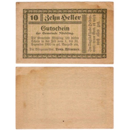 Nöchling (Baja Austria). 1920. 10 Heller (MBC)