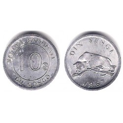 (7) Congo. 1967. 10 Sengi (SC)