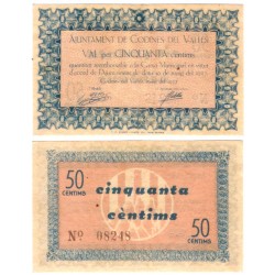 Codines del Vallès. 1937. 50 Céntimos