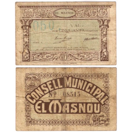 Masnou. 1937. 50 Céntimos (MBC-)