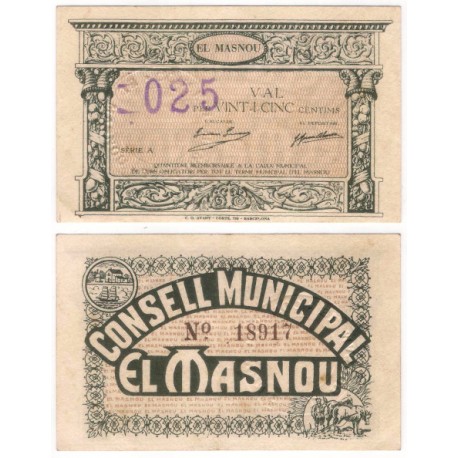 Masnou. 1937. 25 Céntimos (EBC-)
