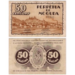 Perpètua de Moguda. 1937. 50 Céntimos (EBC/EBC-)