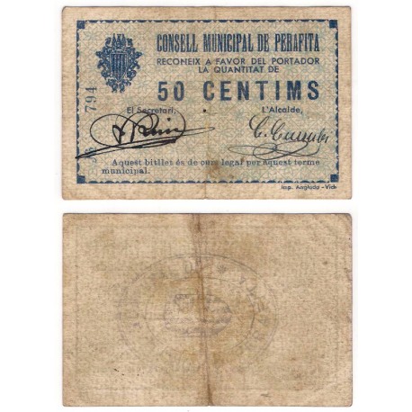 Perafita. 1937. 50 Céntimos (BC/BC+)