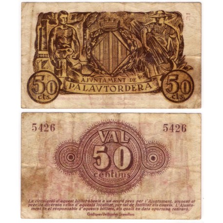 Palautordera. 1937. 50 Céntimos (BC+/MBC-)