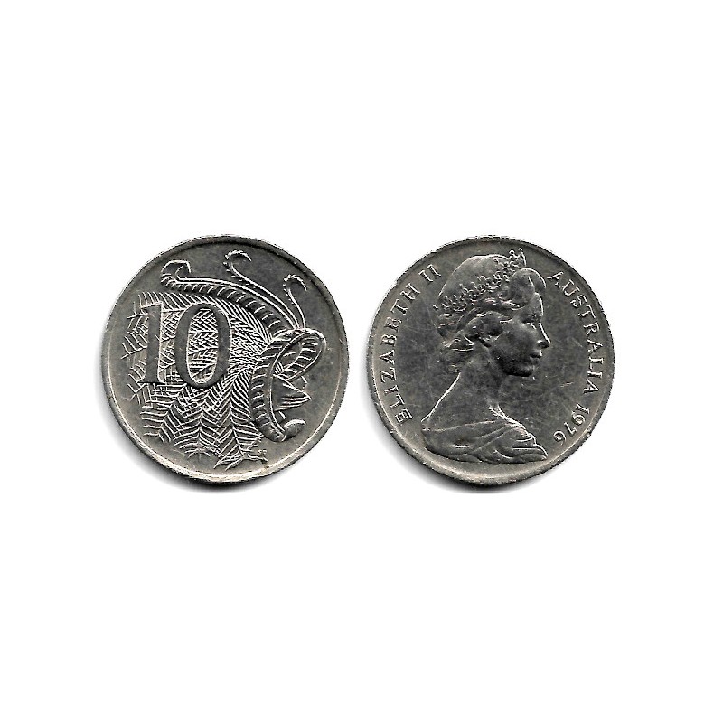 (65) Australia. 1976. 10 Cents (MBC+) - Numismática Rovira