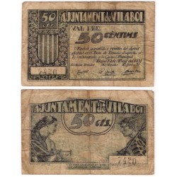 Vilaboi. 1937. 50 Céntimos (BC/BC+)