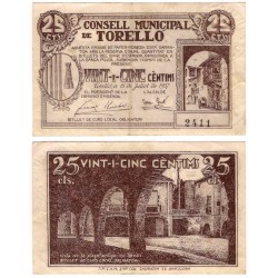 Torelló. 1937. 25 Céntimos (MBC)