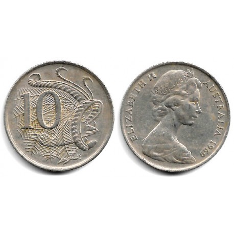 (65) Australia. 1969. 10 Cents (MBC)