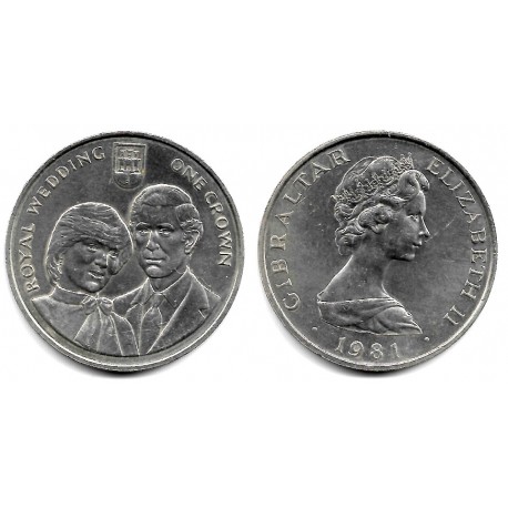 (14) Gibraltar. 1981. 1 Crown (SC-)