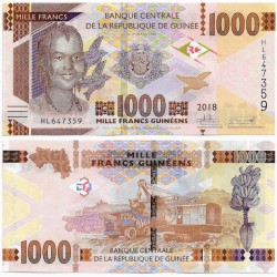 (48c) República de Guinea. 2018. 1000 Francs (SC)