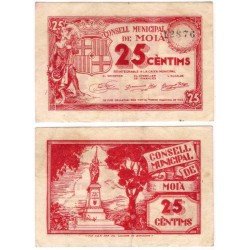 Moià. 1937. 25 Céntimos (MBC/MBC+)