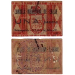 Calaf. 1937. 1 Peseta (BC+/MBC-)