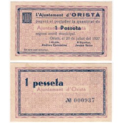 Oristà. 1937. 1 Peseta (SC)