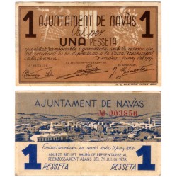 Navàs. 1937. 1 Peseta (MBC)