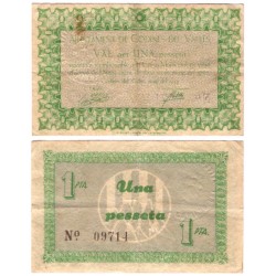 Codines del Vallès. 1937. 1 Peseta (MBC-)