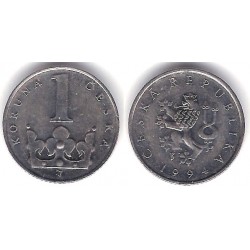 (7) República Checa. 1994. 1 Korun (MBC)