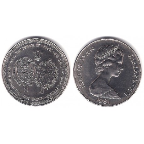 (81) Isla de Man. 1981. 1 Crown (SC)