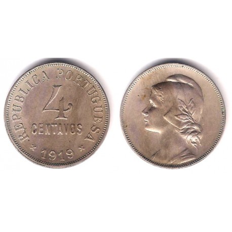 (566) Portugal. 1919. 4 Centavos (EBC)
