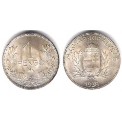 (510) Hungría. 1938. 1 Pengo (EBC) (Plata)