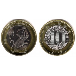 China. 2016. 10 Yuan (SC) Horóscopo Chino. Año del Mono