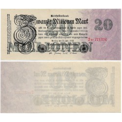 (97b) Imperio Alemán (Weimar). 1923. 20 Millionen Mark (SC)