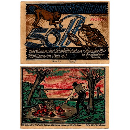 Kneitlingen (Baja Sajonia). 1921. 50 Pfennig (MBC+/EBC-)