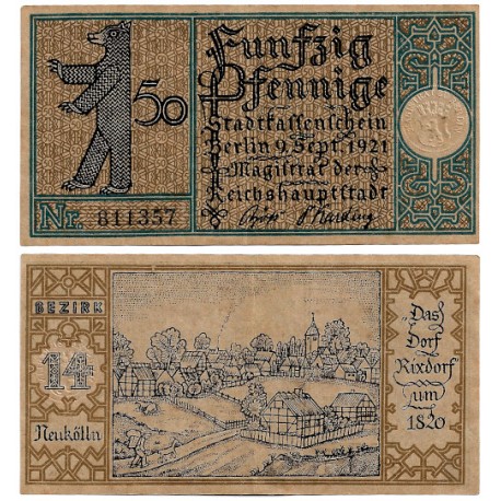 Berlín. 1921. 50 Pfennig (EBC+)