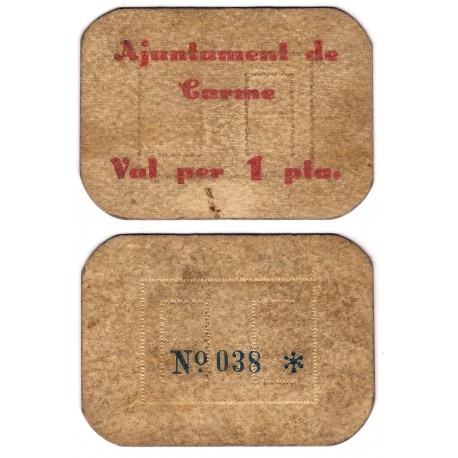 Carme. 1937. 1 Peseta (MBC-)