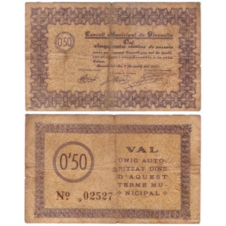 Gironella. 1937. 50 Céntimos (BC)