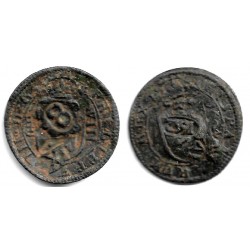 Felipe III. 1604. 8 Maravedi (BC/BC+) Ceca de Segovia. Resellos