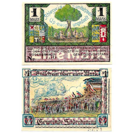 Süderbrarup (Schleswig-Holstein). 1921. 1 Mark (EBC)