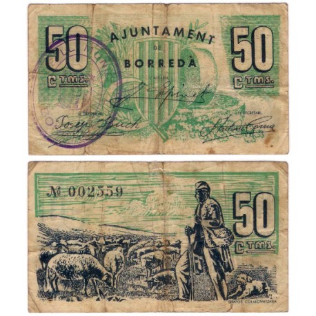 Borredà. 1937. 50 Céntimos (BC)