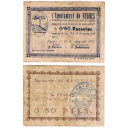 Begues. 1937. 50 Céntimos (MBC-)