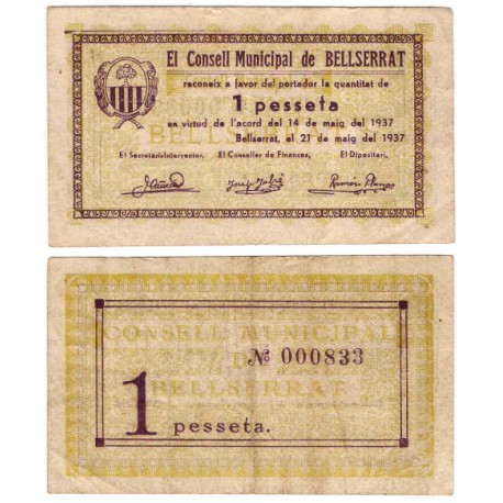 Bellserrat. 1937. 1 Peseta (MBC)