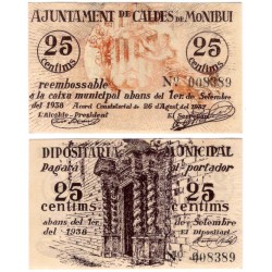 Caldes de Montbui. 1937. 25 Céntimos (EBC)
