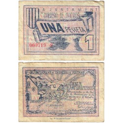 Cabrera de Mataró. 1937. 1 Peseta (MBC-)
