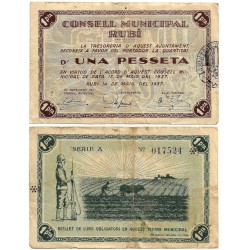 Rubí. 1937. 1 Peseta (MBC)