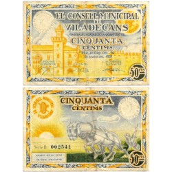 Viladecans. 1937. 50 Céntimos (MBC-)