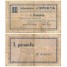 Oristà. 1937. 1 Peseta (BC)
