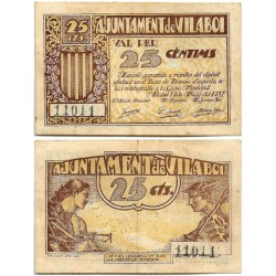 Vilaboi. 1937. 25 Céntimos (MBC/MBC-)