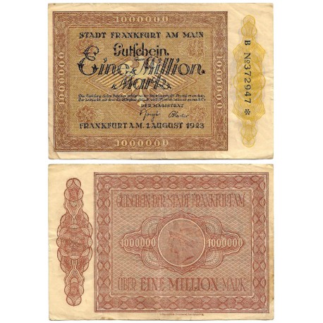 Frankfurt. 1923. 1 Million Mark (MBC/MBC+)