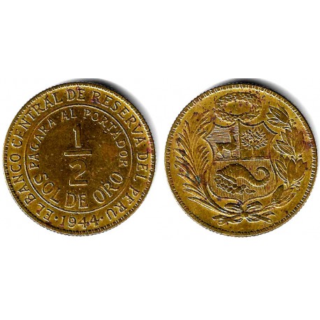 (220.5) Perú. 1944. ½ Sol de Oro (MBC-)