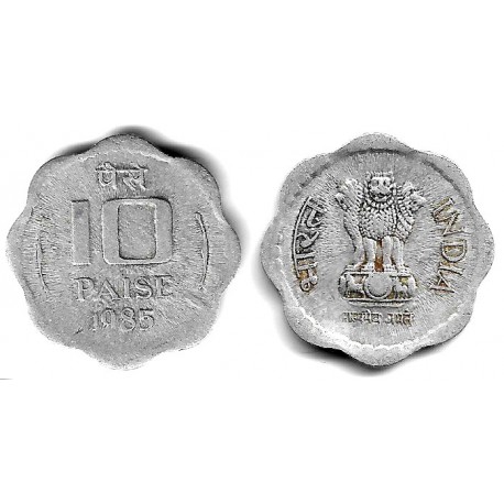 (39) India. 1985. 10 Paise (BC)